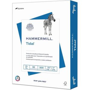 imageHammermill Printer Paper Tidal 20 lb Copy Paper 85 x 111 Ream 500 Sheets  92 Bright Made in the USA1 Ream  500 Sheets