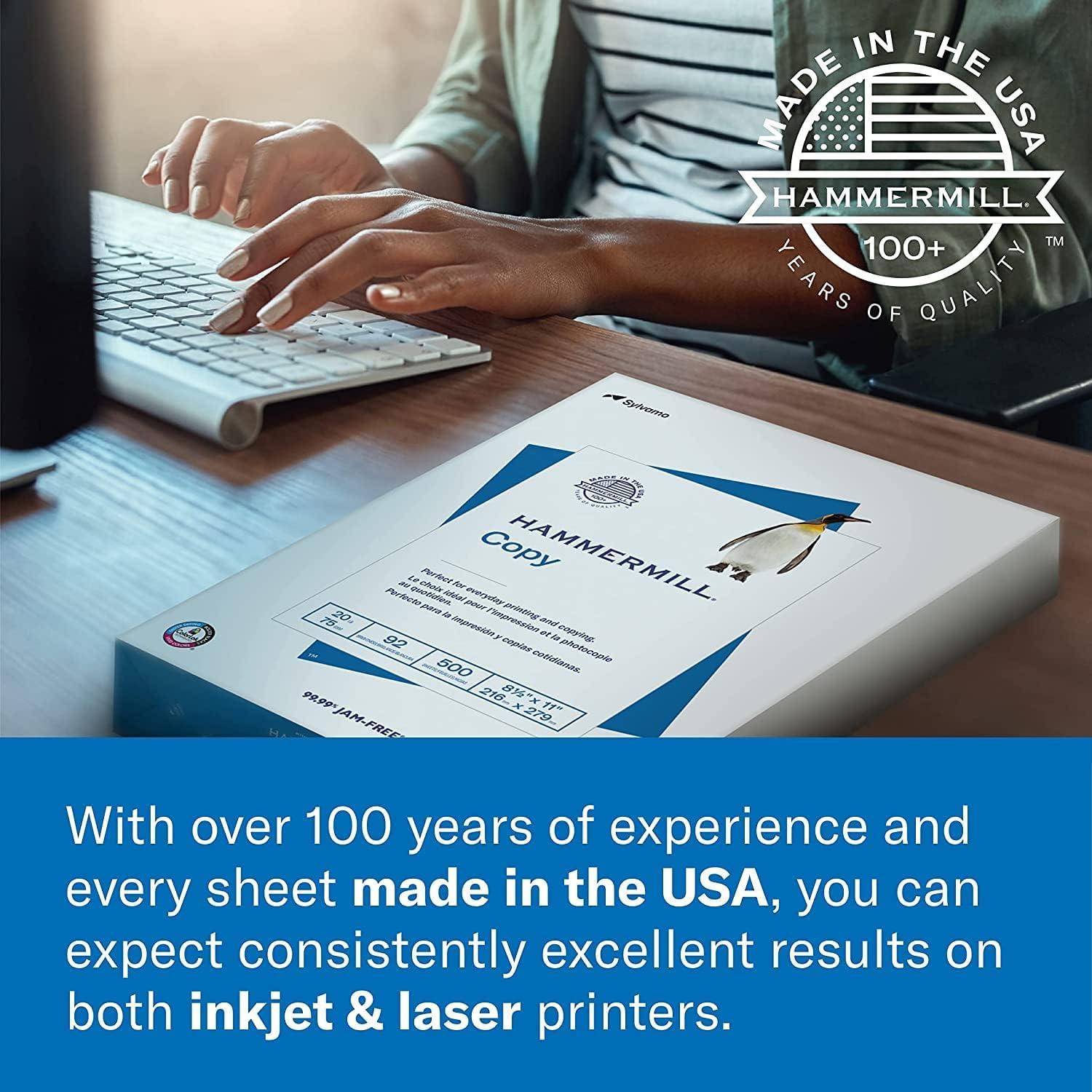 imageHammermill Colored Paper 20 lb Blue Printer Paper 85 x 111 Ream 500 Sheets  Made in the USA Pastel Paper 103309RAssorted Colors