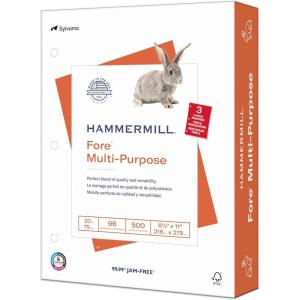 imageHammermill A4 Paper Fore Multipurpose 20 lb Printer Paper  10 Ream 5000 Sheets  96 Bright Made in the USA 103036C1 Ream  500 Sheets