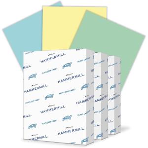 imageHammermill Colored Paper 20 lb Blue Printer Paper 85 x 111 Ream 500 Sheets  Made in the USA Pastel Paper 103309RAssorted  Green  Canary  Blue