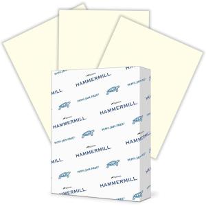 imageHammermill Colored Paper 20 lb Blue Printer Paper 85 x 111 Ream 500 Sheets  Made in the USA Pastel Paper 103309RCream