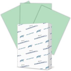 imageHammermill Colored Paper 20 lb Blue Printer Paper 85 x 111 Ream 500 Sheets  Made in the USA Pastel Paper 103309RGreen