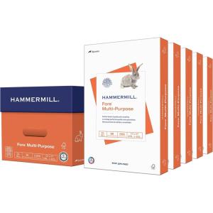 imageHammermill Printer Paper Fore Multipurpose 24 lb Copy Paper 85 x 11  10 Ream 5000 Sheets  96 Bright Made in the USA 103283C5 Ream  2500 Sheets
