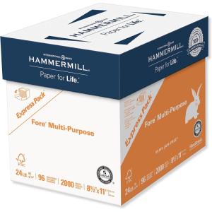 imageHammermill Printer Paper Fore Multipurpose 24 lb Copy Paper 85 x 11  10 Ream 5000 Sheets  96 Bright Made in the USA 103283CExpress Pack  2000 Sheets