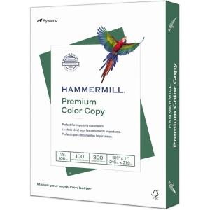 imageHammermill Printer Paper Premium Color 28 lb Copy Paper 85 x 11  5 Ream 2500 Sheets  100 Bright Made in the USA 102450C WhiteLetter 85x11