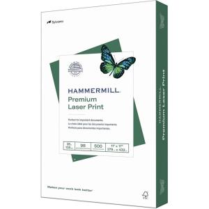 imageHammermill Printer Paper Premium Laser Print 28 lb 85 x 111 Ream 500 Sheets  98 Bright Made in the USALedger 11x17
