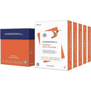 imageHammermill Printer Paper Premium Multipurpose Paper 24 lb 85 x 11  5 Ream 2500 Sheets  97 Bright Made in the USA 105810C5 Ream  2500 Sheets